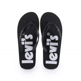 234226-627 Levi's Ανδρικές Σαγιονάρες Flip Flops ΜΑΥΡΟ