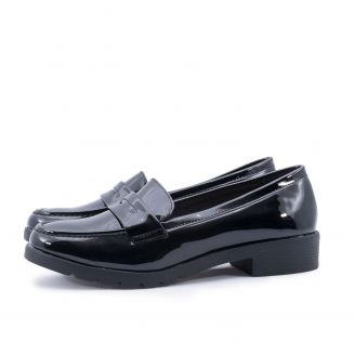 5306 Love4shoes Γυναικεία Slip-On ΜΑΥΡΟ