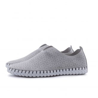 869090 Love4shoes Γυναικεία Loafers - Slip On ΓΚΡΙ