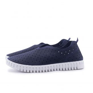 837683 Love4shoes Γυναικεία Loafers - Slip On ΜΠΛΕ