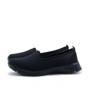 386903 Love4shoes Γυναικεία Loafers - Slip On ΜΑΥΡΟ