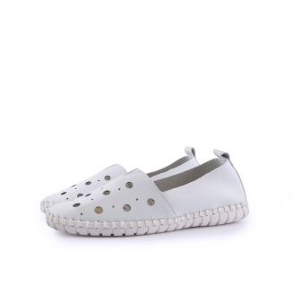 221-0039 Scandi Γυναικεία Loafers - Slip On ΛΕΥΚΟ