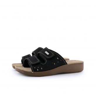 0288-0249 Love4shoes Γυναικεία Σανδάλια ΜΑΥΡΟ