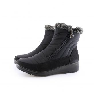 1222-0093 Love4shoes Γυναικεία Μποτάκια ΜΑΥΡΟ