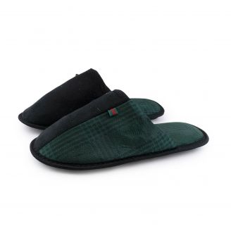 1222-0132 Love4shoes Ανδρικά Παντόφλες Χειμερινές ΜΑΥΡΟ