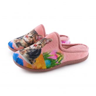 200-0053 Love4shoes Γυναικεία Παντόφλες Χειμερινές ΡΟΖ