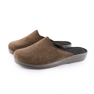 300-0101 Love4shoes Ανδρικά Παντόφλες Χειμερινές ΚΑΦΕ