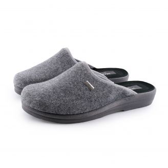 300-0102 Love4shoes Ανδρικά Παντόφλες Χειμερινές ΓΚΡΙ