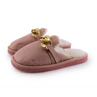 2211 Love4shoes Γυναικεία Παντόφλες Χειμερινές ΡΟΖ