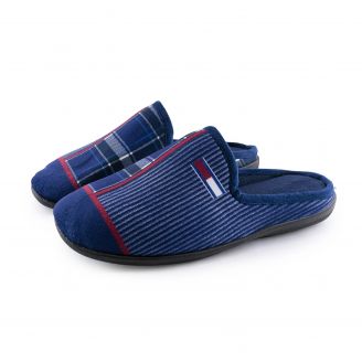 D52 Love4shoes Ανδρικά Παντόφλες Χειμερινές ΜΠΛΕ