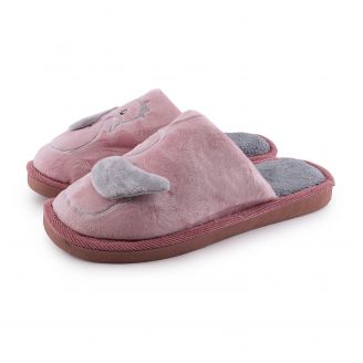 2068 Love4shoes Γυναικεία Παντόφλες Χειμερινές ΡΟΖ