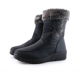 1222-0636 Love4shoes Γυναικεία Μποτάκια ΜΑΥΡΟ
