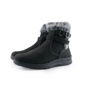 768883 Love4shoes Γυναικεία Μποτάκια ΜΑΥΡΟ