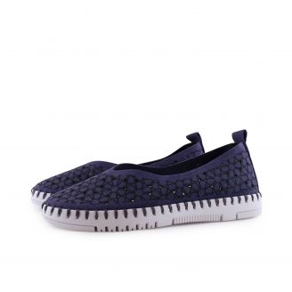 2288-0218 Love4shoes Γυναικεία Loafers - Slip On ΜΠΛΕ