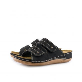 240-2033 Love4shoes Ανδρικά Σανδάλια ΜΑΥΡΟ