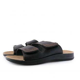 2288-0226 Love4shoes Ανδρικές Καλοκαιρινές Παντόφλες ΜΑΥΡΟ