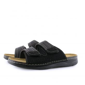 2288-0227 Love4shoes Ανδρικά Πέδιλα ΜΑΥΡΟ