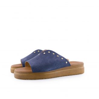 431 Love4shoes Γυναικεία Σανδάλια ΜΠΛΕ
