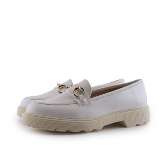 2812 Stefania Γυναικεία Loafers - Slip On ΛΕΥΚΟ