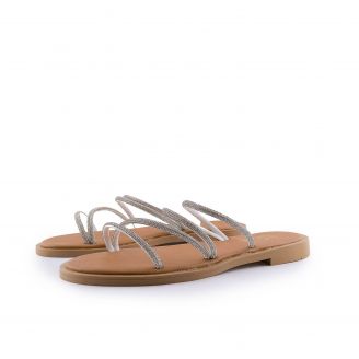 208 Love4shoes Γυναικεία Σανδάλια ΑΣΗΜΙ