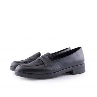 25257 Pyramis Γυναικεία Loafers - Slip On ΜΑΥΡΟ