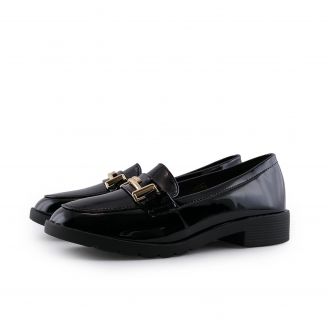 5302 Love4shoes Γυναικεία Loafers-Μοκασίνια ΜΑΥΡΟ