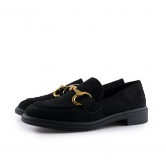 7315M Love4shoes Γυναικείο Slip-on ΜΑΥΡΟ