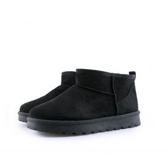 621C Love4shoes Γυναικεία Μποτάκια ΜΑΥΡΟ