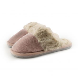 8564MD Love4shoes Γυναικειες Παντόφλες Χειμερινές ΡΟΖ