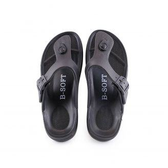54_6195-23 B-SOFT  Γυναικεία Σαγιονάρες Flip Flops ΜΑΥΡΟ