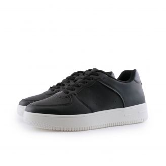 5962SD white outsole Love4shoes Sneaker ΜΑΥΡΟ
