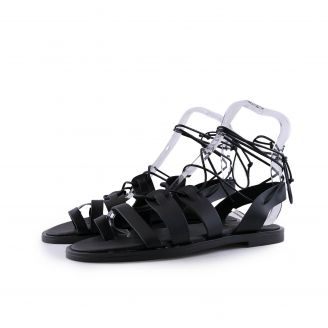 007 Love4shoes Γυναικεία Σανδάλια ΜΑΥΡΟ