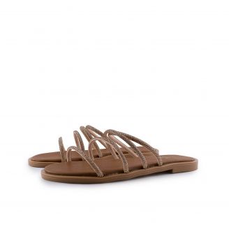 015 Love4shoes Γυναικεία Σανδάλια ΧΑΛΚΟΣ