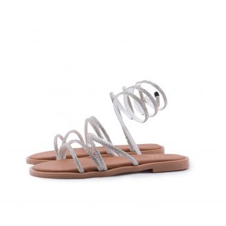 032 Love4shoes Γυναικεία Σανδάλια ΛΕΥΚΟ