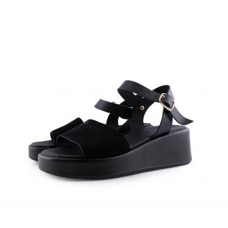 1500 Love4shoes Γυναικεία Πλατφόρμες ΜΑΥΡΟ