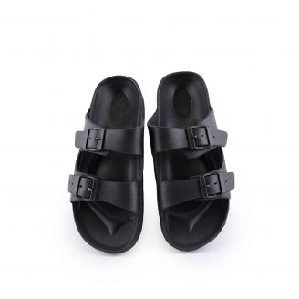 67-218 Love4shoes Γυναικεία Σαγιονάρες Slides ΜΑΥΡΟ