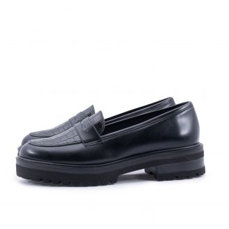 2960 Stefania Γυναικεία Loafers - Slip On ΜΑΥΡΟ