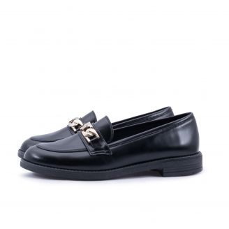1411 Stefania Γυναικεία Loafers - Slip On ΜΑΥΡΟ