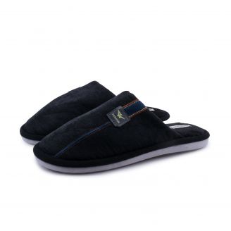 9743MU Love4shoes Ανδρικές Παντόφλες Χειμερινές ΜΑΥΡΟ