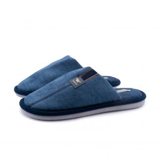 9743MU Love4shoes Ανδρικές Παντόφλες Χειμερινές ΜΠΛΕ