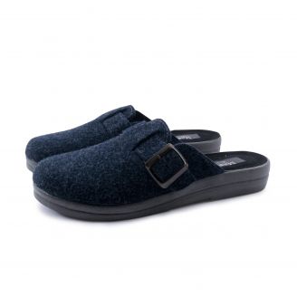 300-0100 LOVE4SHOES Ανδρικές Παντόφλες Χειμερινές ΜΠΛΕ