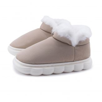 4222-0724 Love4shoes Κορίτσι Παντόφλες Μποτάκι με Γούνα ΠΟΥΡΟ