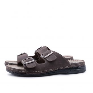 340-2016 Love4shoes Ανδρική Καλοκαιρινή Παντόφλα ΚΑΦΕ