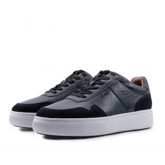 1-13600-42 Tamaris Ανδρικά Δερμάτινα Sneakers ΜΑΥΡΟ