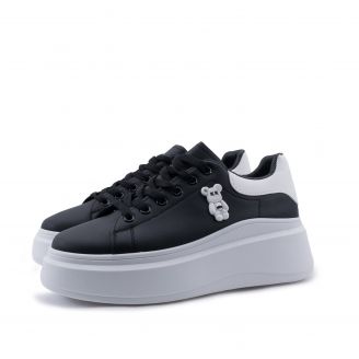 C-3 Love4shoes Γυναικεία Sneakers ΜΑΥΡΟ