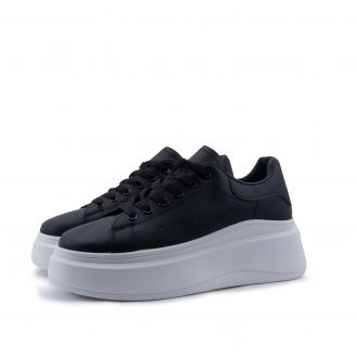 LY653 Love4shoes Γυναικεία Sneakers ΜΑΥΡΟ