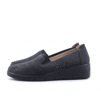 8881 Love4shoes Γυναικεία Loafers ΜΑΥΡΟ