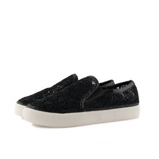 4695 MITSUKO Γυναικεία Loafers - Slip On ΜΑΥΡΟ