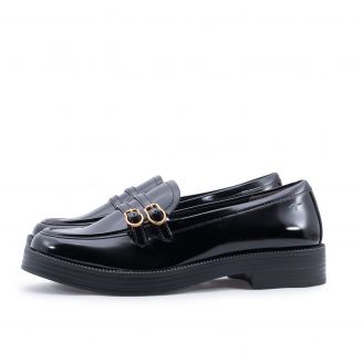 1-24348-45 Tamaris Γυναικεία Loafers ΜΑΥΡΟ