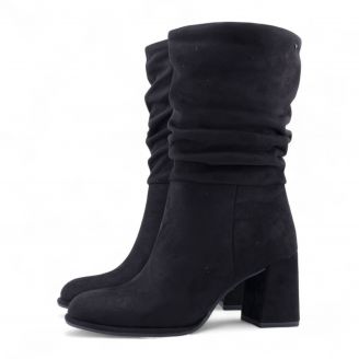 1-25020-43 Tamaris Γυναικείες Μπότες Suede ΜΑΥΡΟ